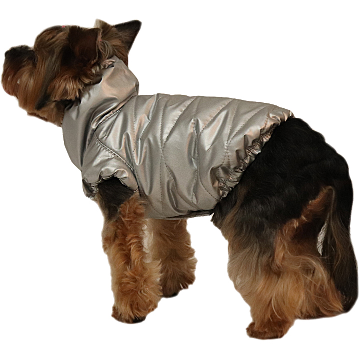 фото Куртка для собак yoriki серебро унисекс s 20 см