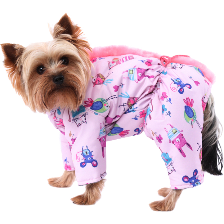 фото Комбинезон для собак yoriki розовый сон для девочки m 24 см