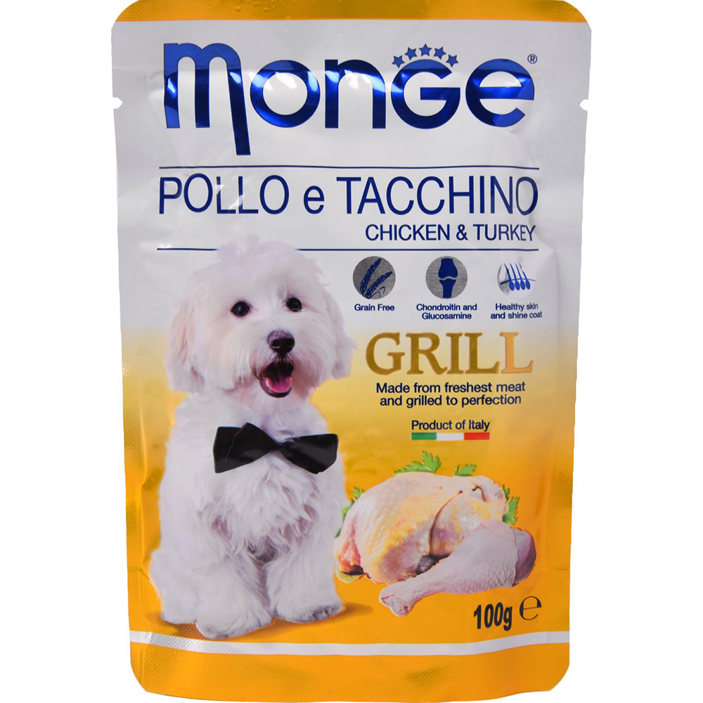 фото Корм для собак monge dog grill pouch курица и индейка 100 г