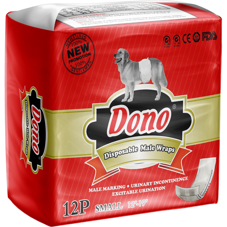 фото Пояса для кобелей dono male pet diaper впитывающие размер s 12 шт