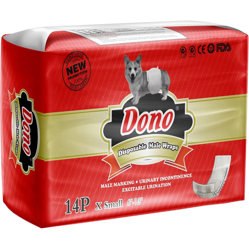 фото Пояса для кобелей dono male pet diaper впитывающие размер xs 14 шт