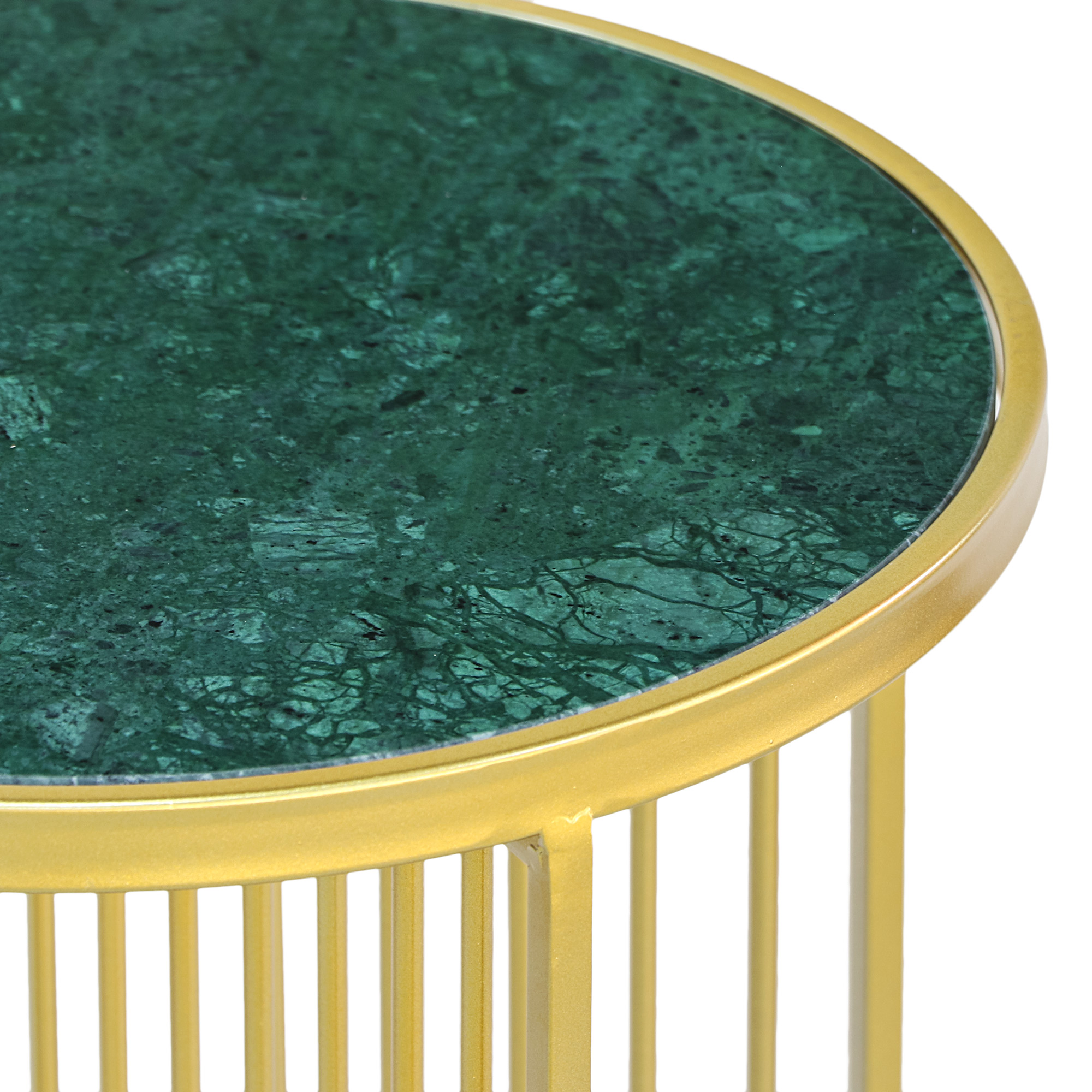 Столик кофейный Glasar 40х40х56 см, цвет зеленый - фото 2