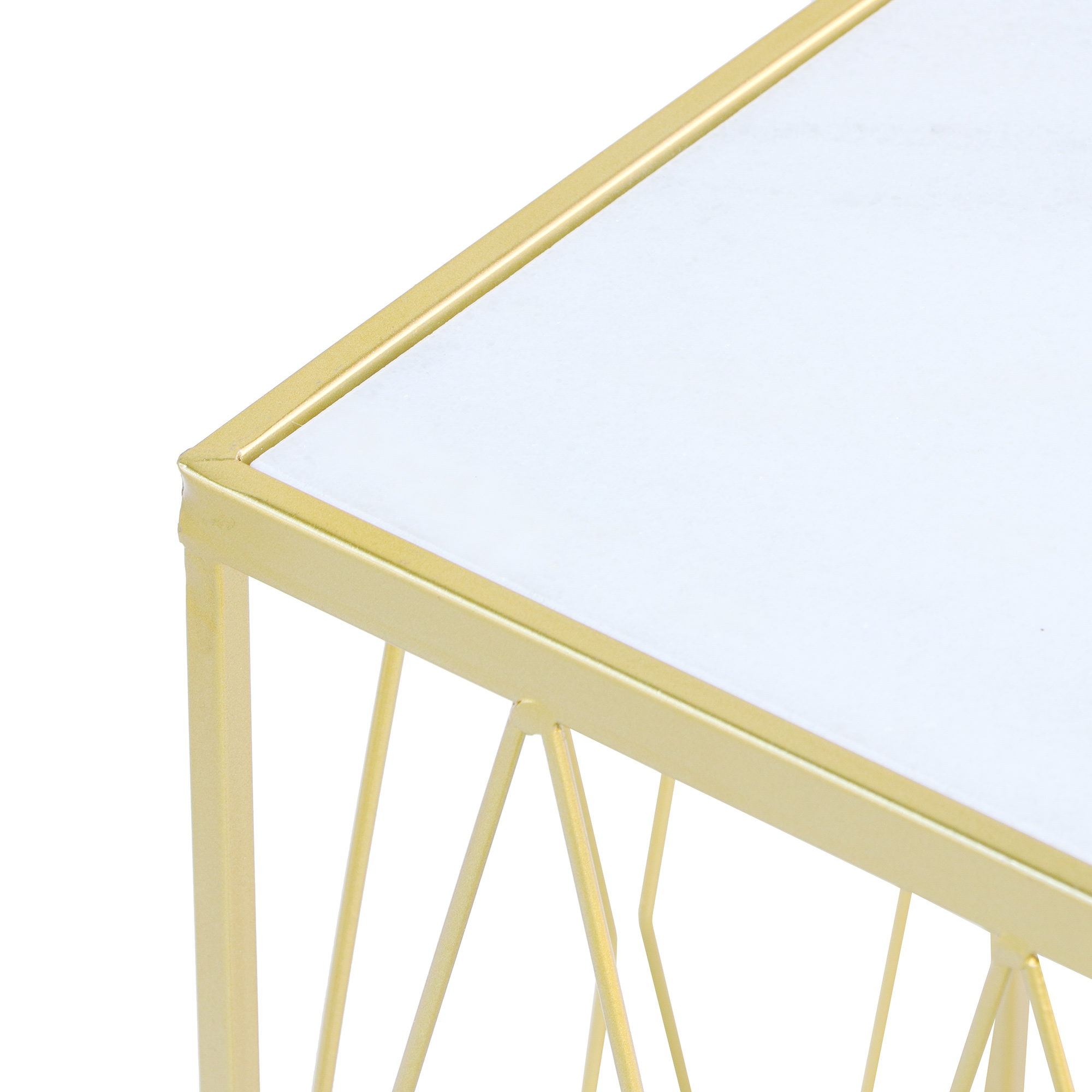 Столик приставной Glasar 30х30х43 см, цвет белый - фото 2