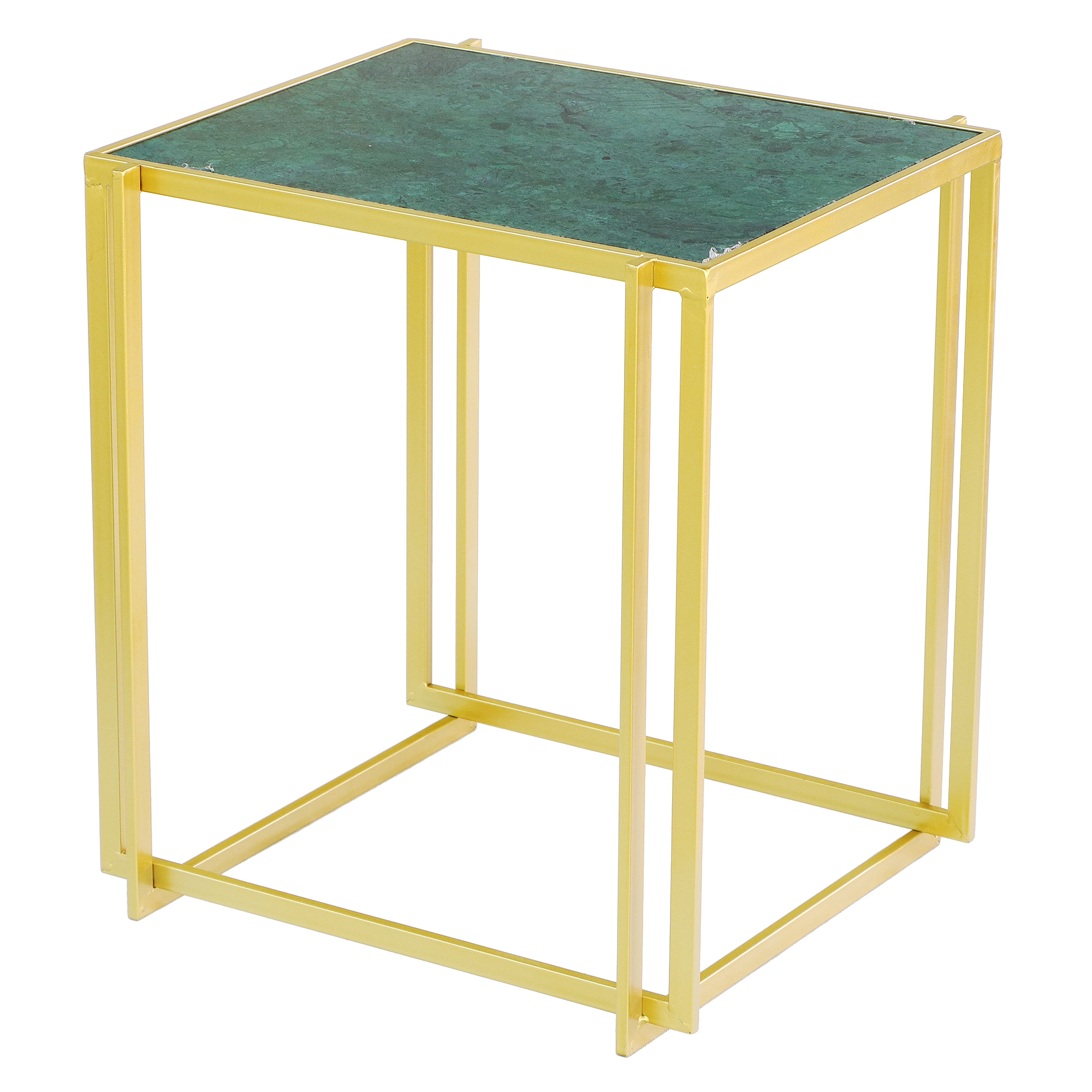 Столик приставной Glasar 51х45х57 см, цвет зеленый - фото 1