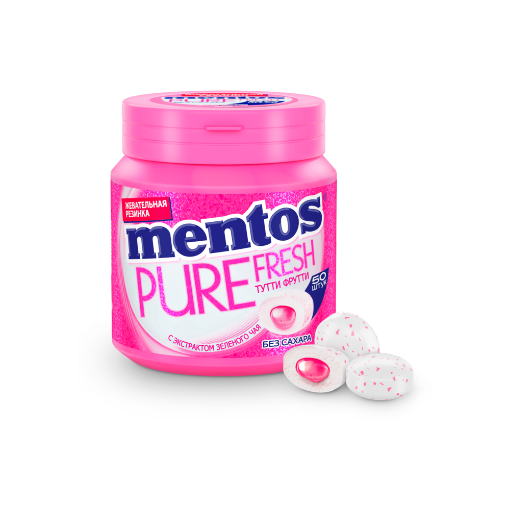 фото Жевательная резинка mentos pure fresh тутти фрутти, 100 г