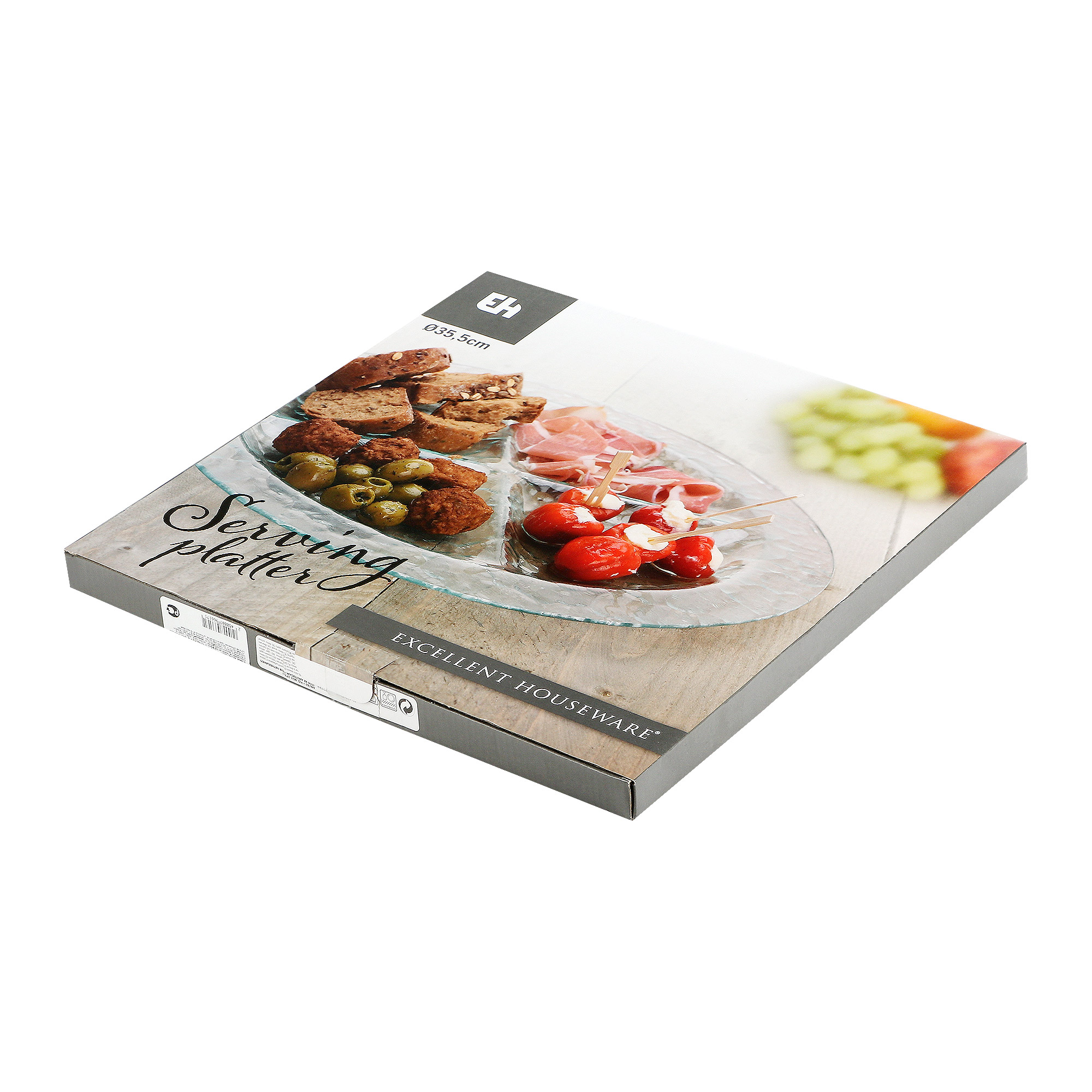 Блюдо сервировочное Koopman tableware 35,8 см, цвет прозрачный - фото 2