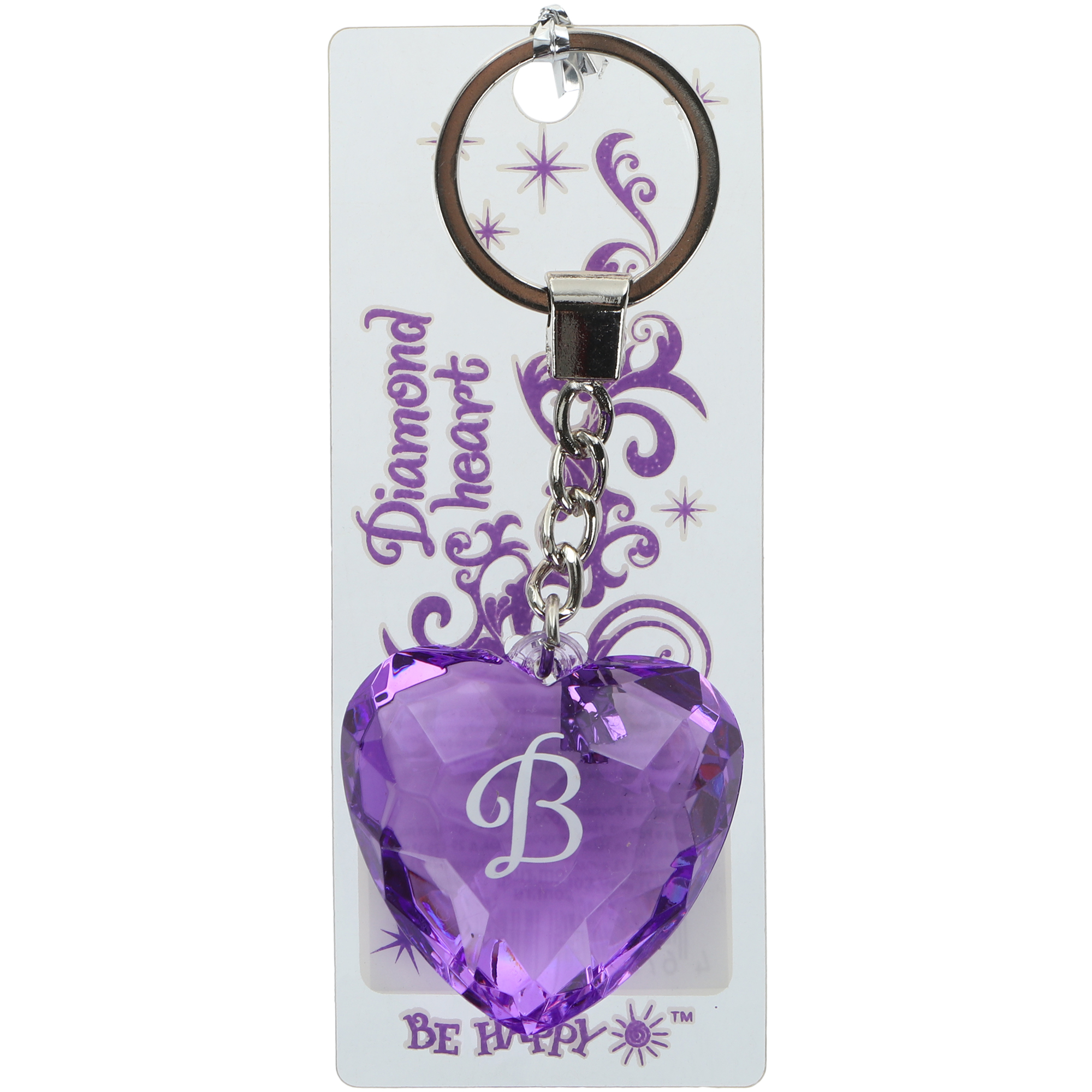 Брелок Би-Хэппи сердце фиолетовый