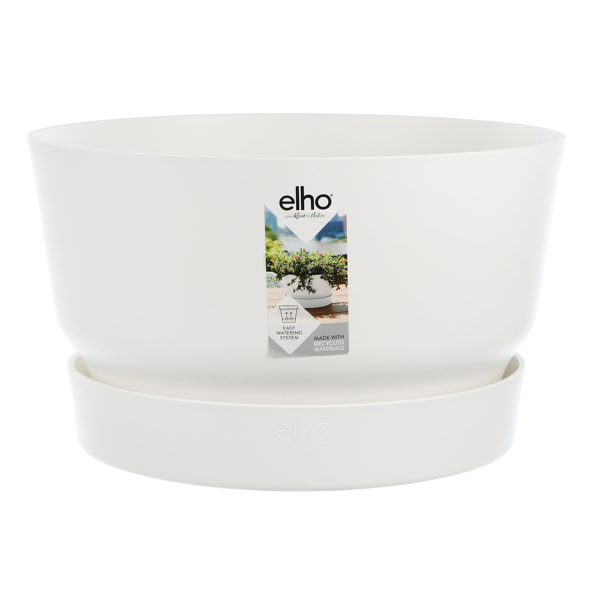 Кашпо Elho greenville bowl д33см белое - фото 1