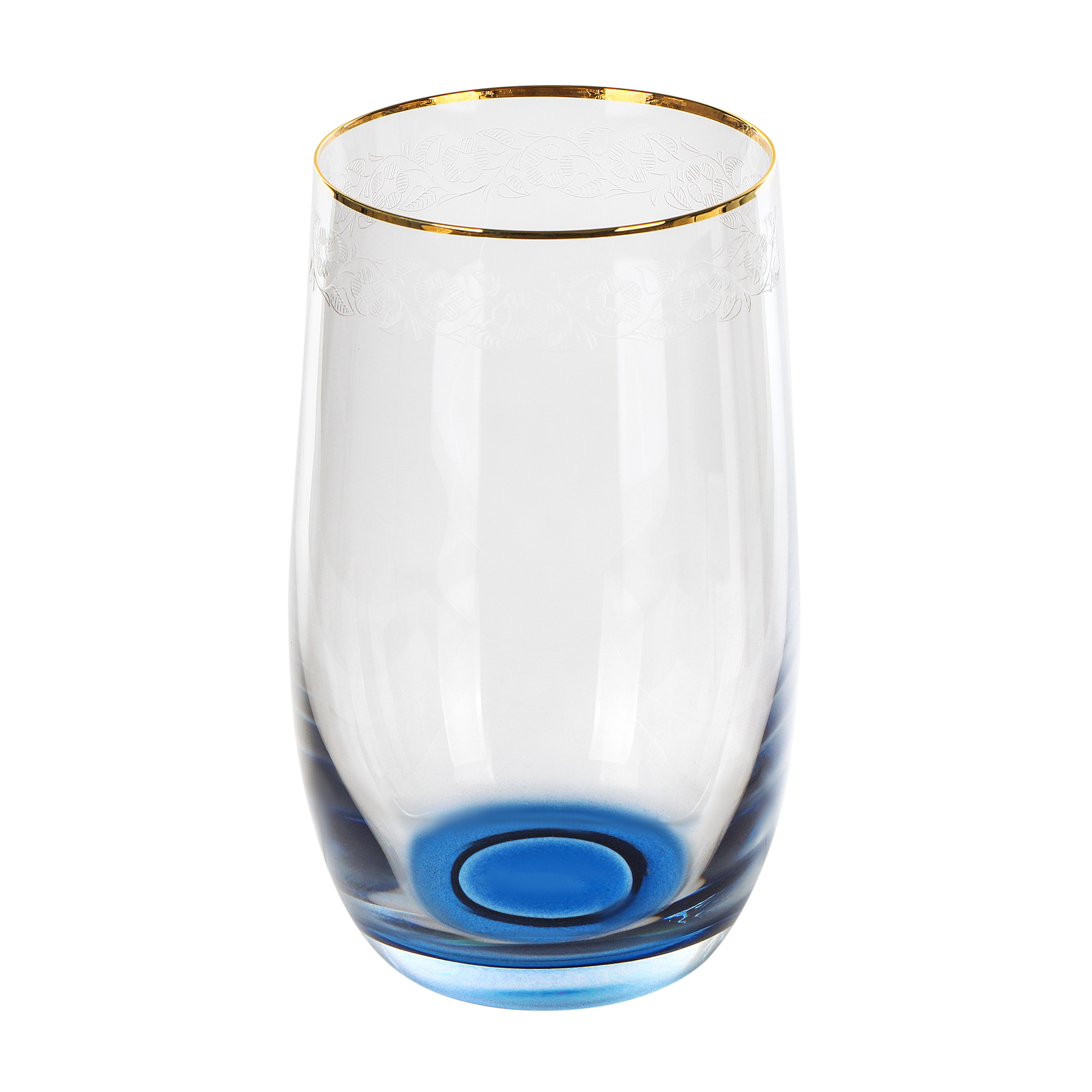Набор стаканов Bohemia Crystal Isida 380 мл 6 шт, цвет синий - фото 1