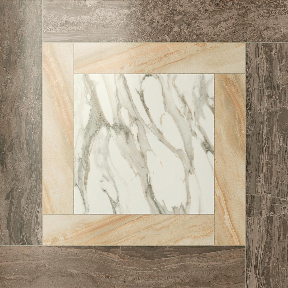 фото Плитка atlas concorde russia supernova marble calacatta gold cassettone lap 59x59 см