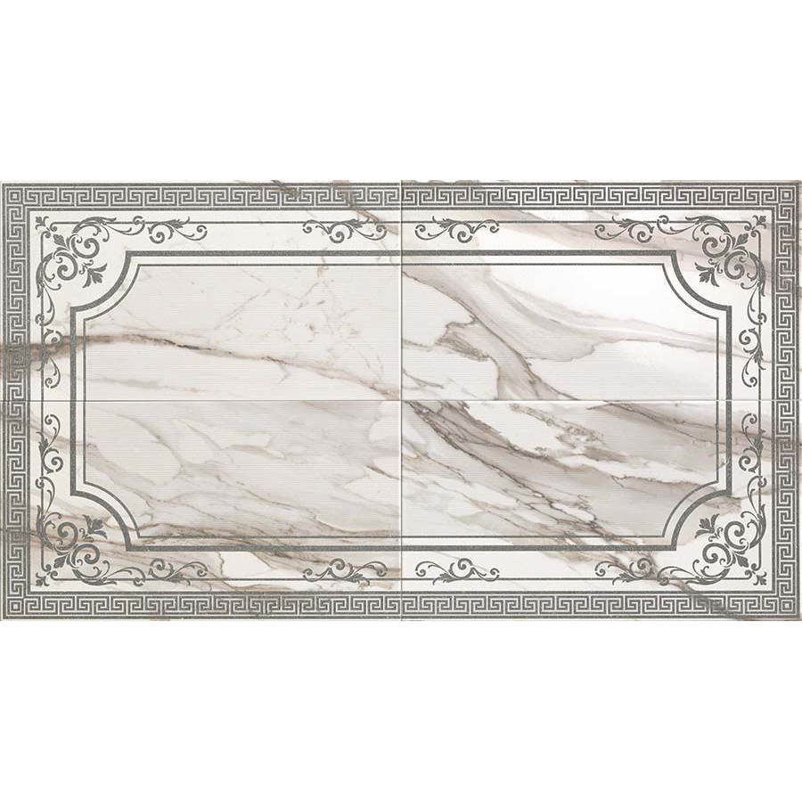 фото Панно atlas concorde russia supernova marble calacatta gold boiserie c4 63x114 см