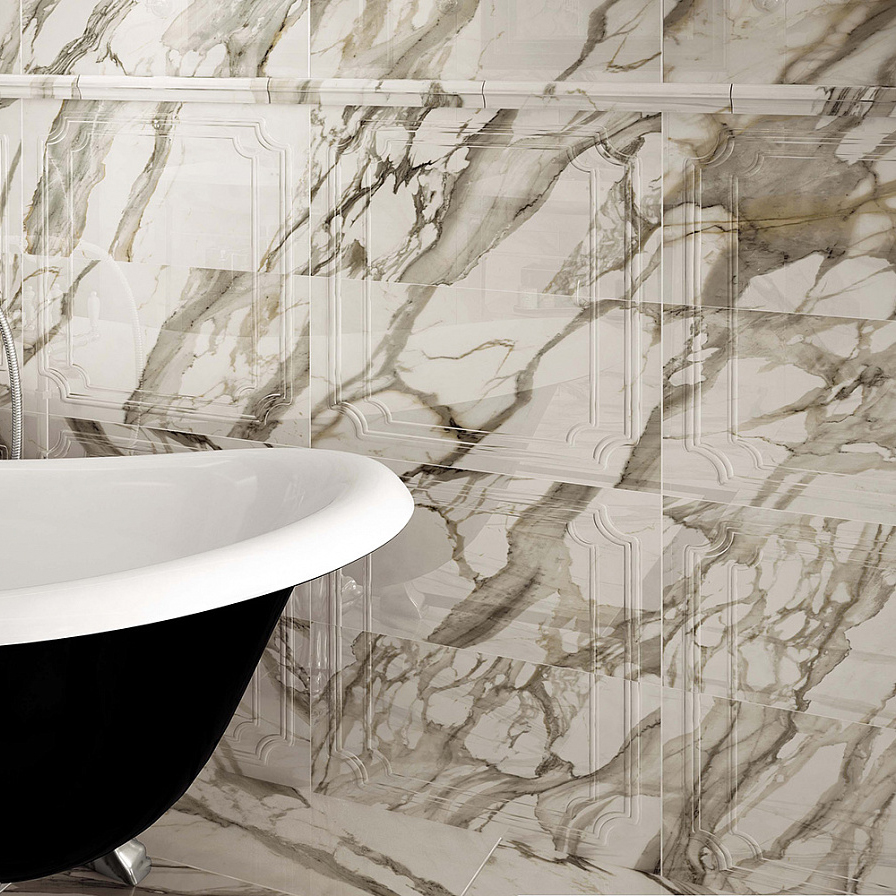 фото Бордюр atlas concorde russia supernova marble calacatta gold london 5x31,5 см