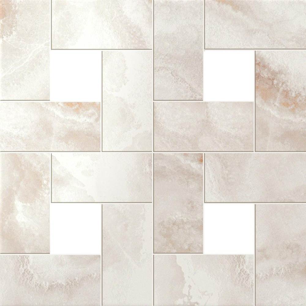 фото Мозаика atlas concorde russia supernova onyx pure white lap 45x45 см