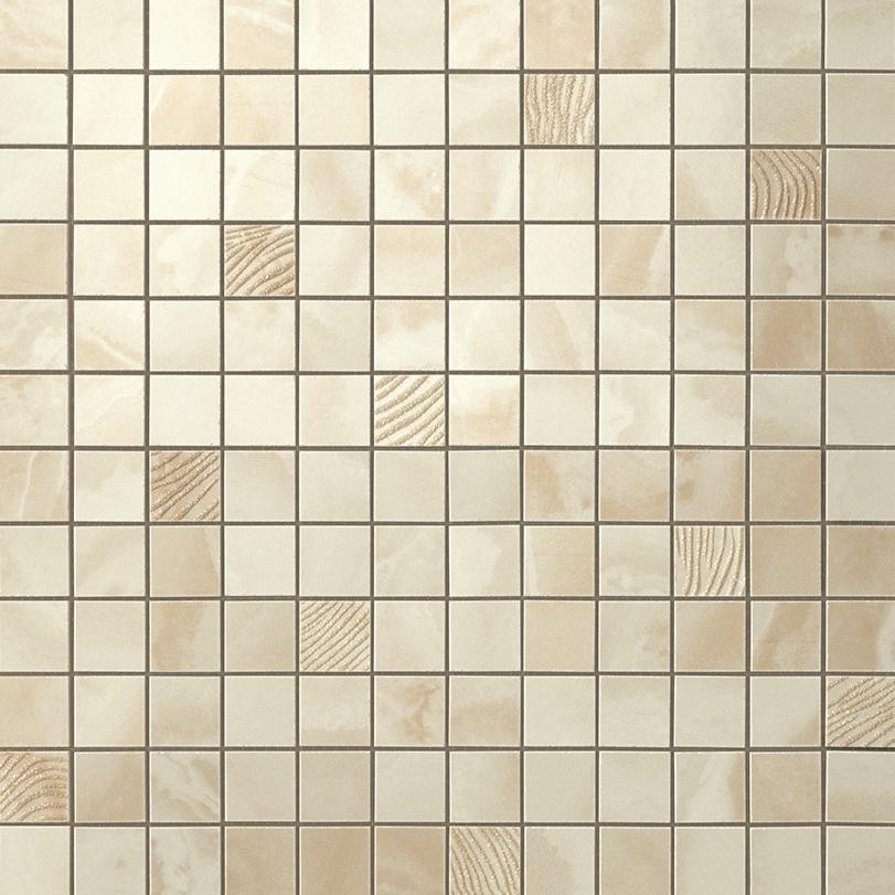 фото Плитка atlas concorde russia supernova onyx ivory chiffon mosaic 30,5x30,5 см