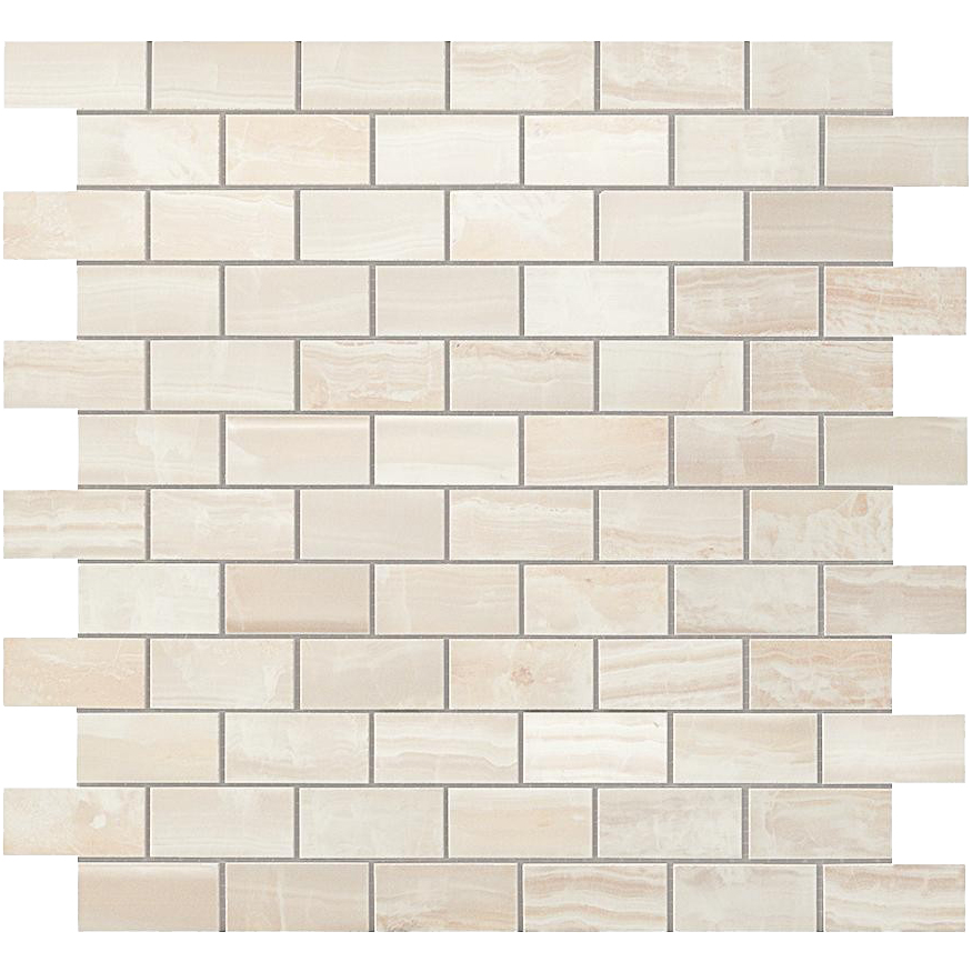 фото Плитка atlas concorde russia supernova onyx pure white brick mosaic 30,5x30,5 см