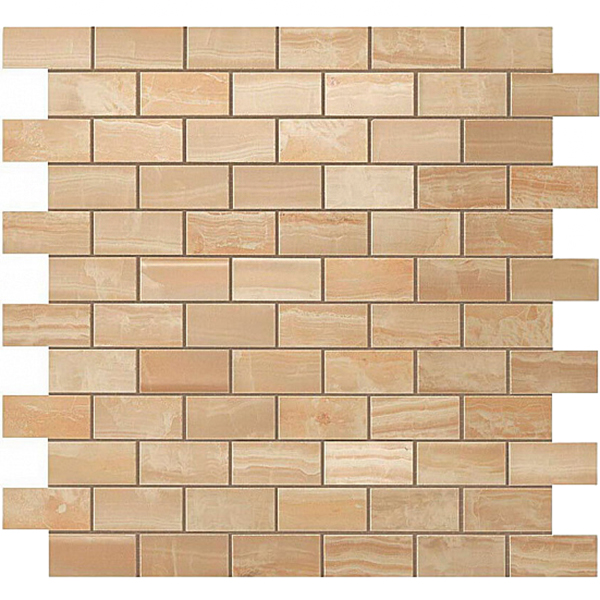 фото Плитка atlas concorde russia supernova onyx royal gold brick mosaic 30,5x30,5 см