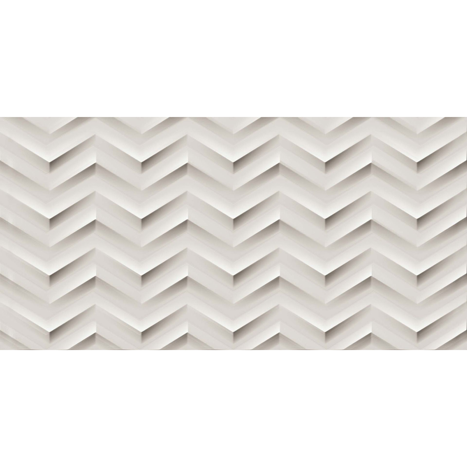 фото Плитка atlas concorde russia 3d white wall chevron matt 30,5x56 см