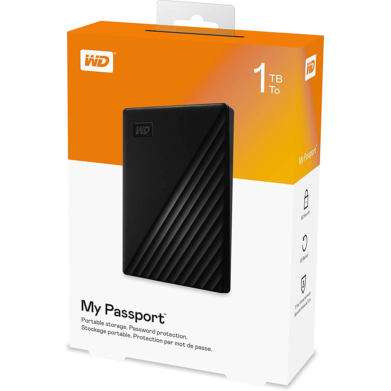 Внешний жесткий диск Western Digital My Passport 1TB WDBYVG0010BBK