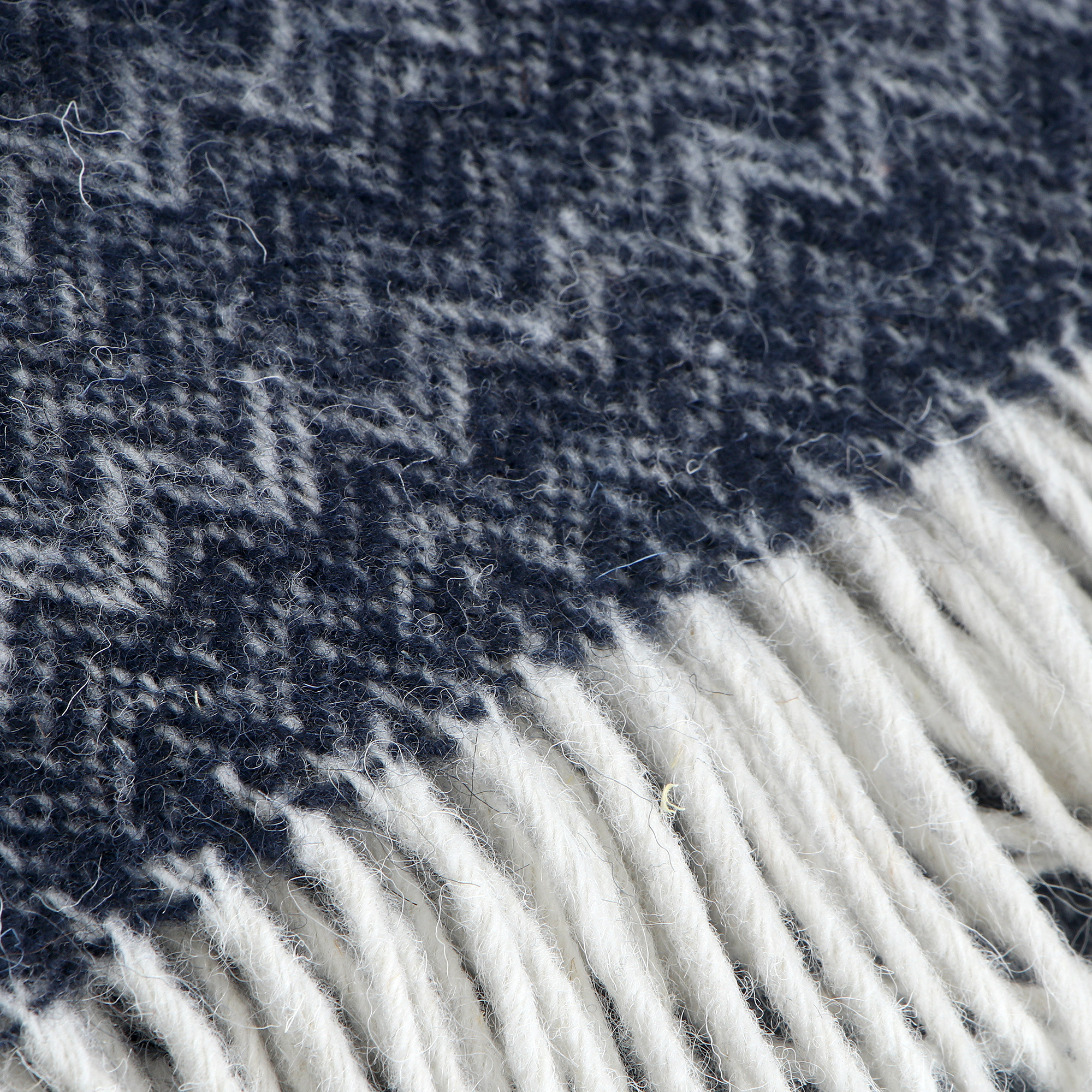 Плед Home blanket anika 130х190 белый-темно синий - фото 2