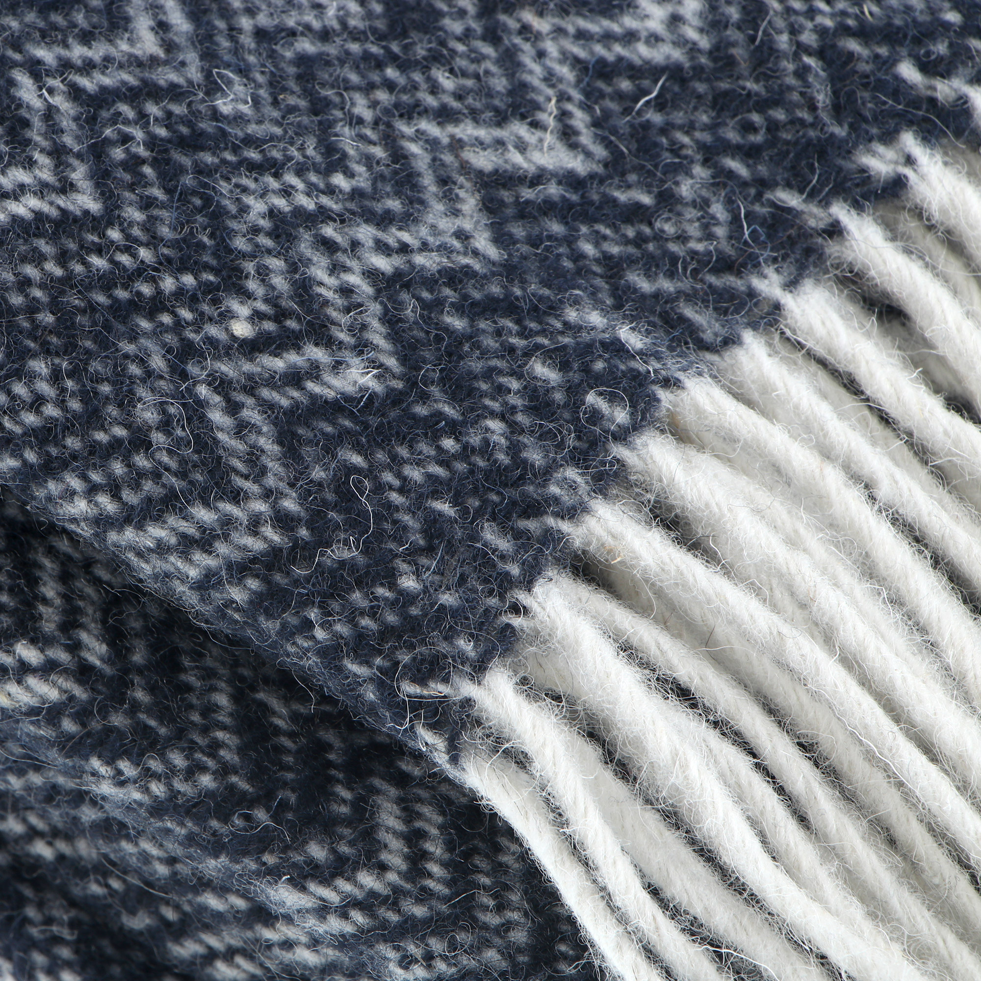 Плед Home blanket anika 130х190 белый-темно синий - фото 3