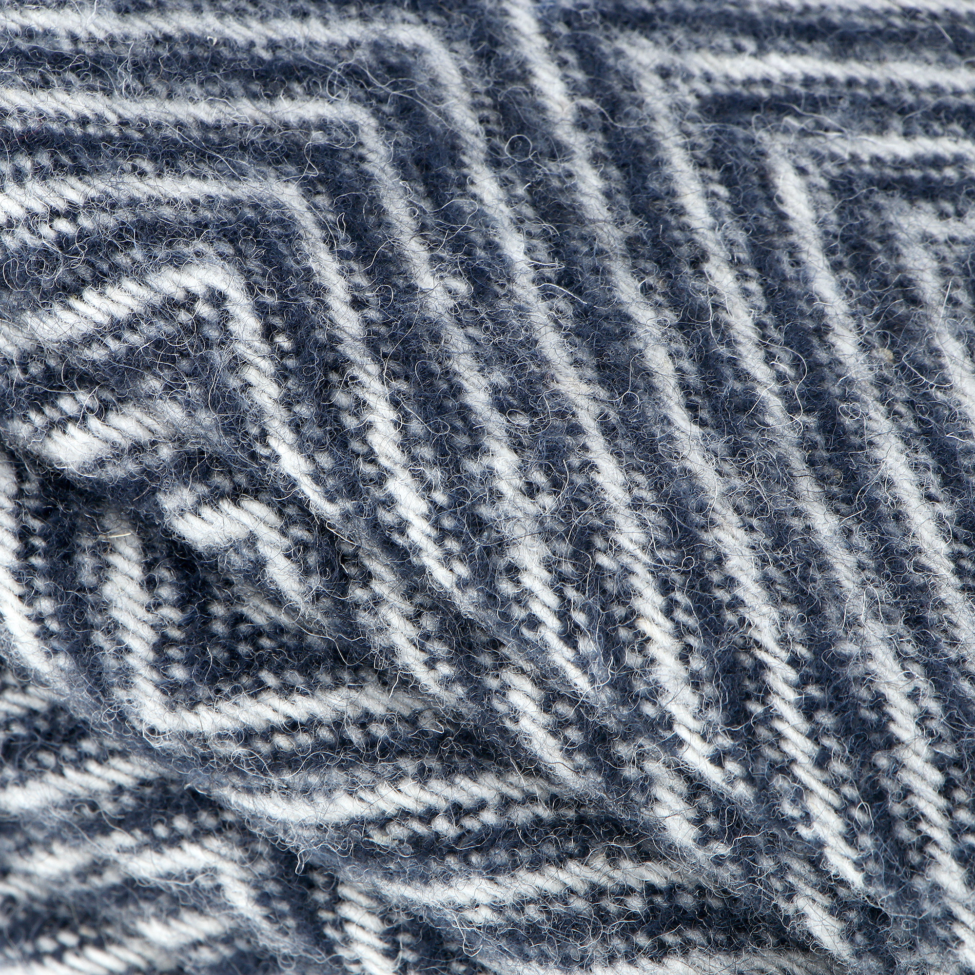 Плед Home blanket astrid 130х190 бело-темно синий - фото 2