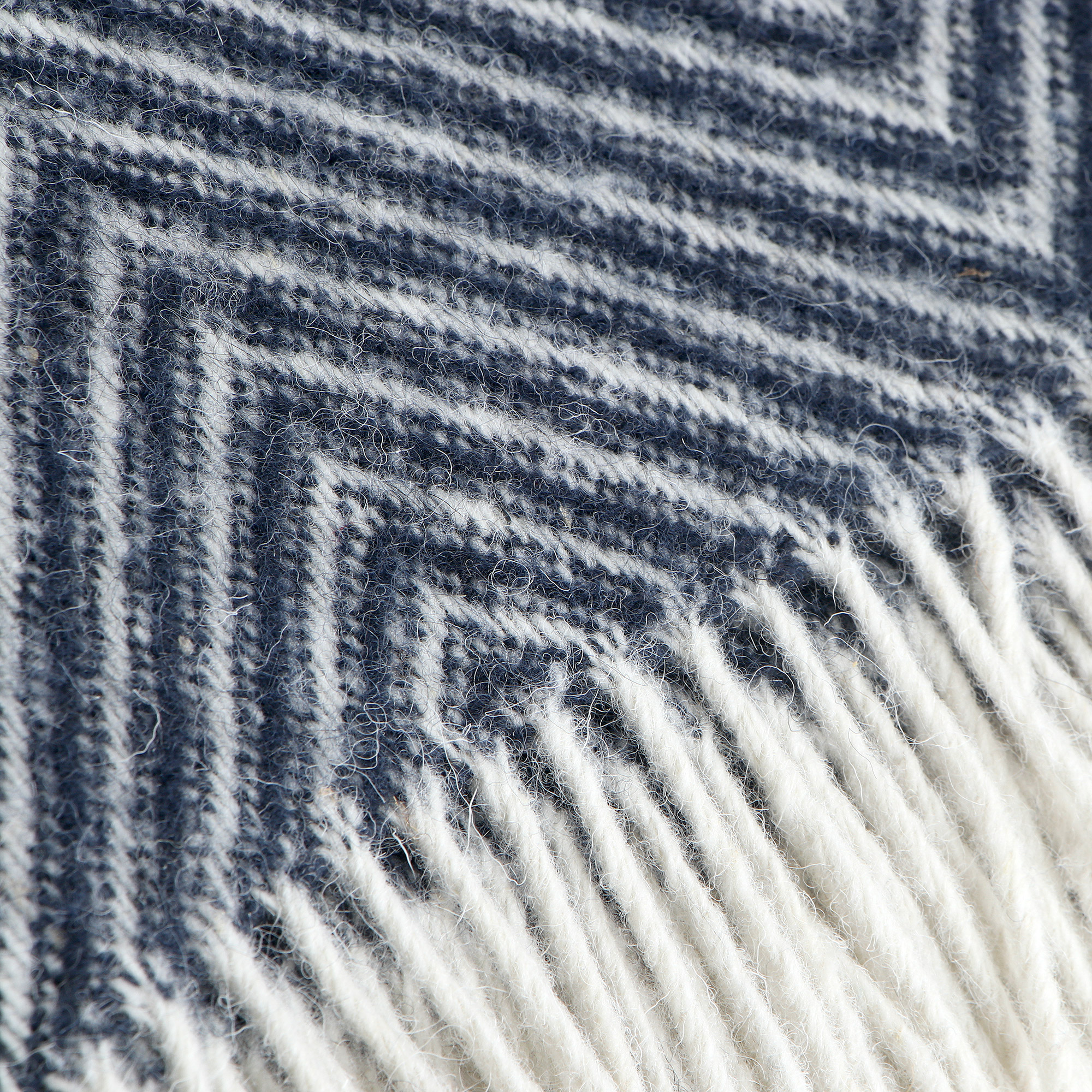 Плед Home blanket astrid 130х190 бело-темно синий - фото 3