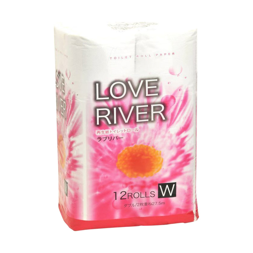 Бумага туалетная Ideshigyo Love River белая 12 рулонов - фото 1