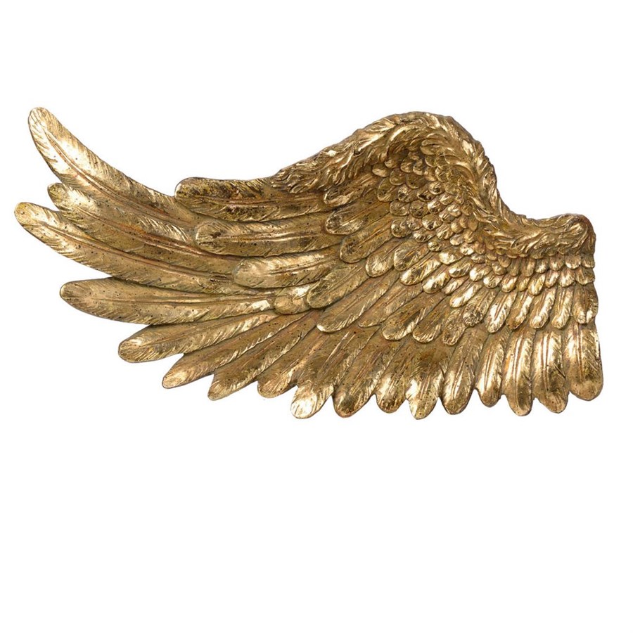 фото Блюдо glasar крыло ангела золотистого цвета 41x24x5см