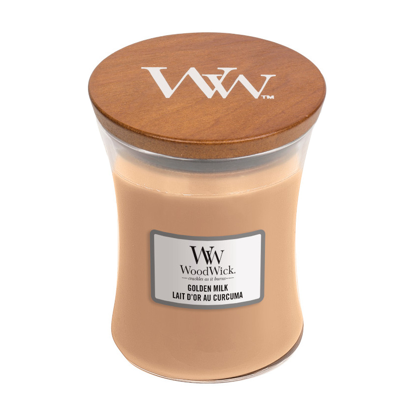 фото Аромасвеча woodwick средняя пряное молоко