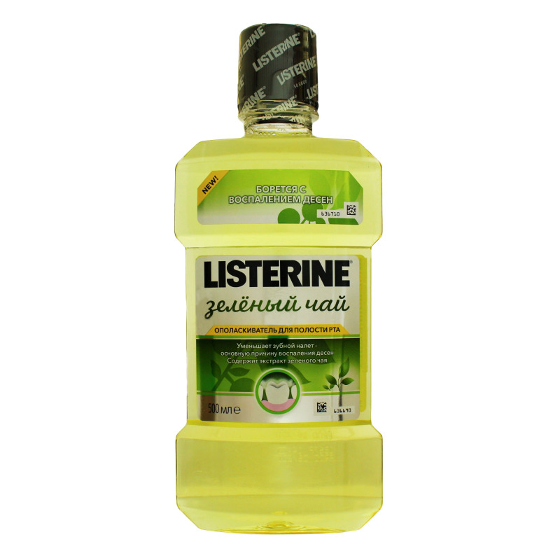 фото Ополаскиватель для рта listerine зелёный чай 500 мл