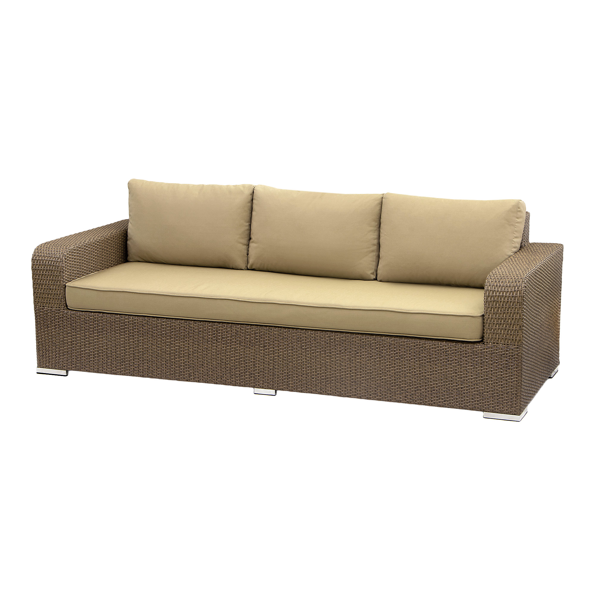 Комплект мебели Mavi Rattan 012 dkst, цвет бежевый, размер диван трехместный 90х224х76 см, диван двухместный 90х159х76 см - фото 2
