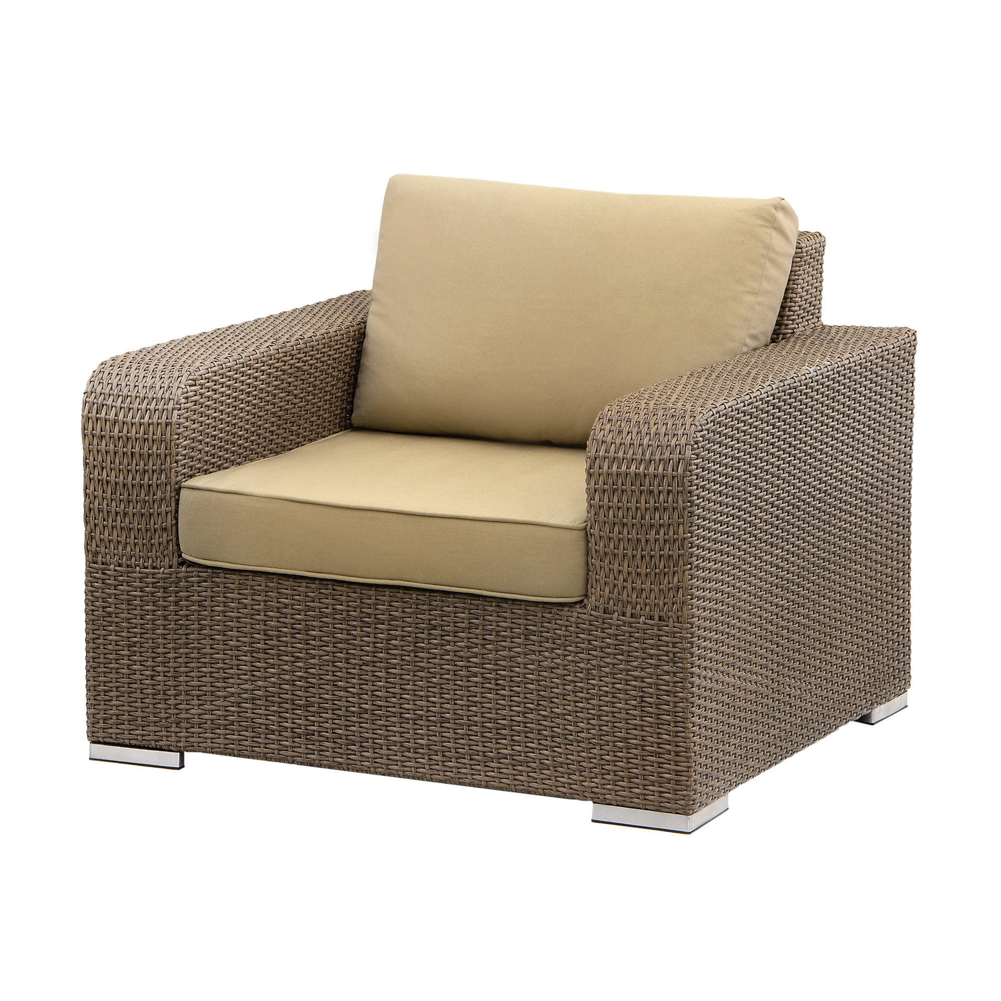 Комплект мебели Mavi Rattan 012 dkst, цвет бежевый, размер диван трехместный 90х224х76 см, диван двухместный 90х159х76 см - фото 4