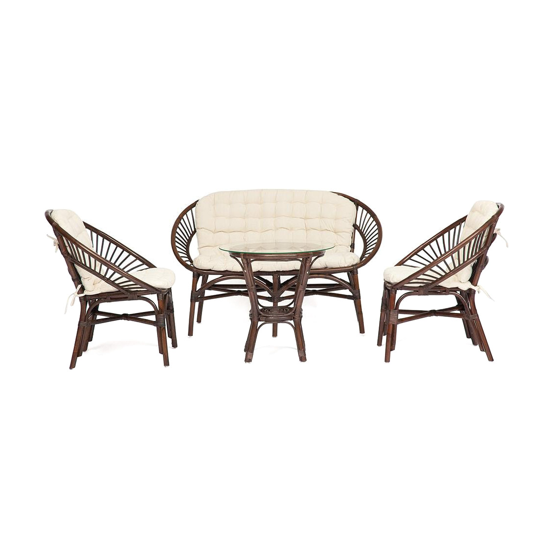 Комплект мебели TC ротанг 4 предмета, цвет коричневый кокос, размер 120х65х78 см - фото 1
