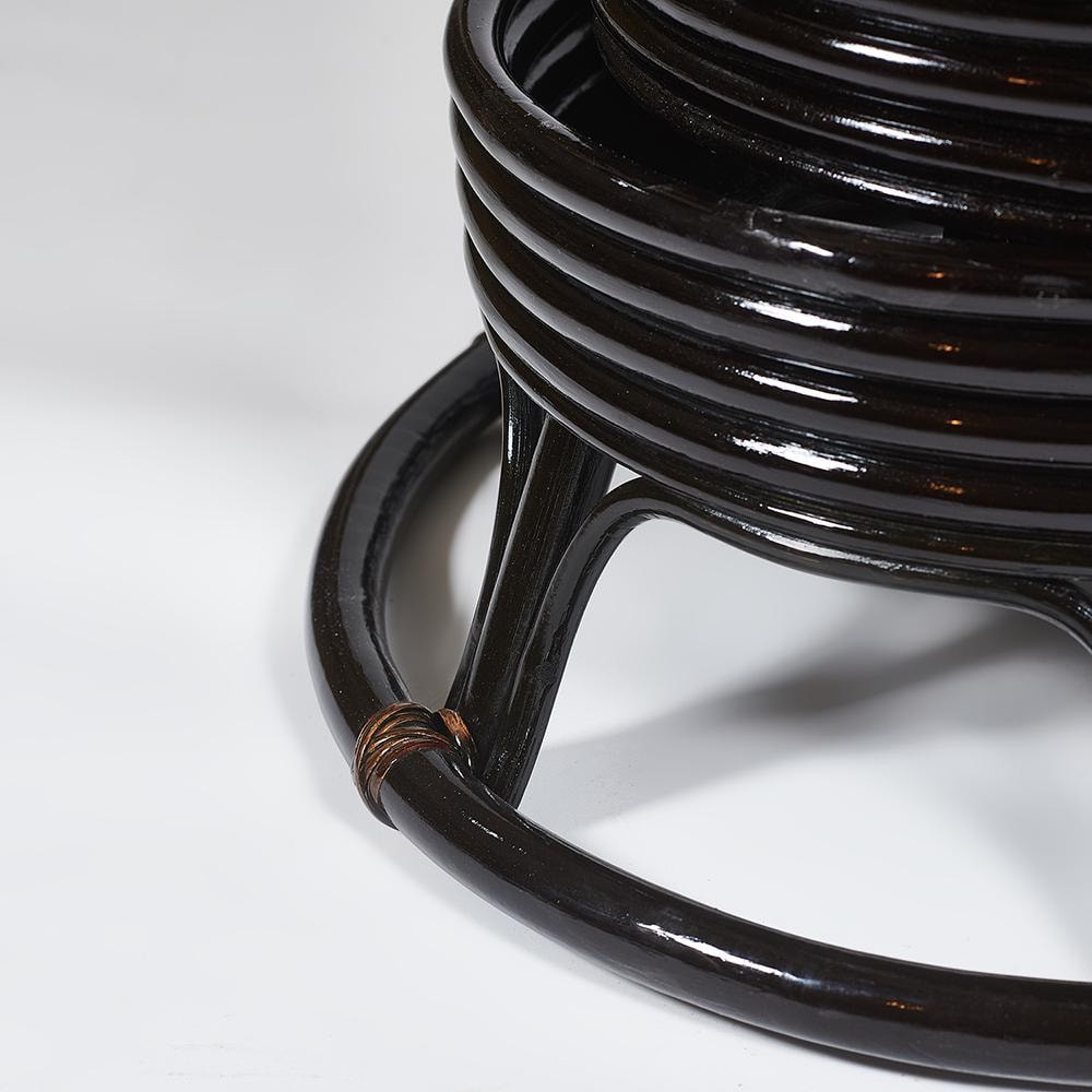 Кресло-качалка TC натуральный ротанг 115х98х97 см, цвет античный коричневый - фото 9