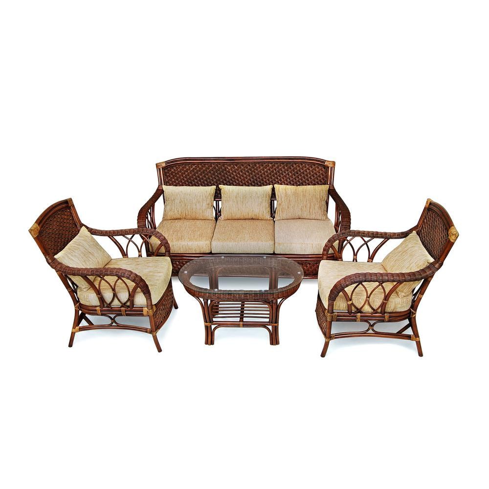 Комплект мебели TC ротанг 4 предмета, цвет античный орех, размер 172х80х95 см - фото 1