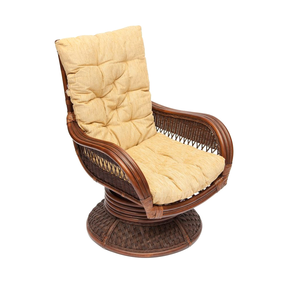 Кресло-качалка TC с подушкой 76х94х95 см, цвет античный орех - фото 1