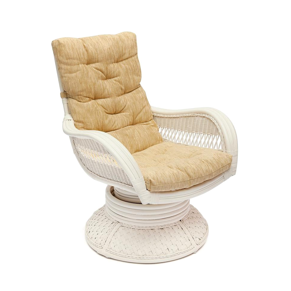 Кресло-качалка TC с подушкой 76х94х95 см, цвет белый - фото 1