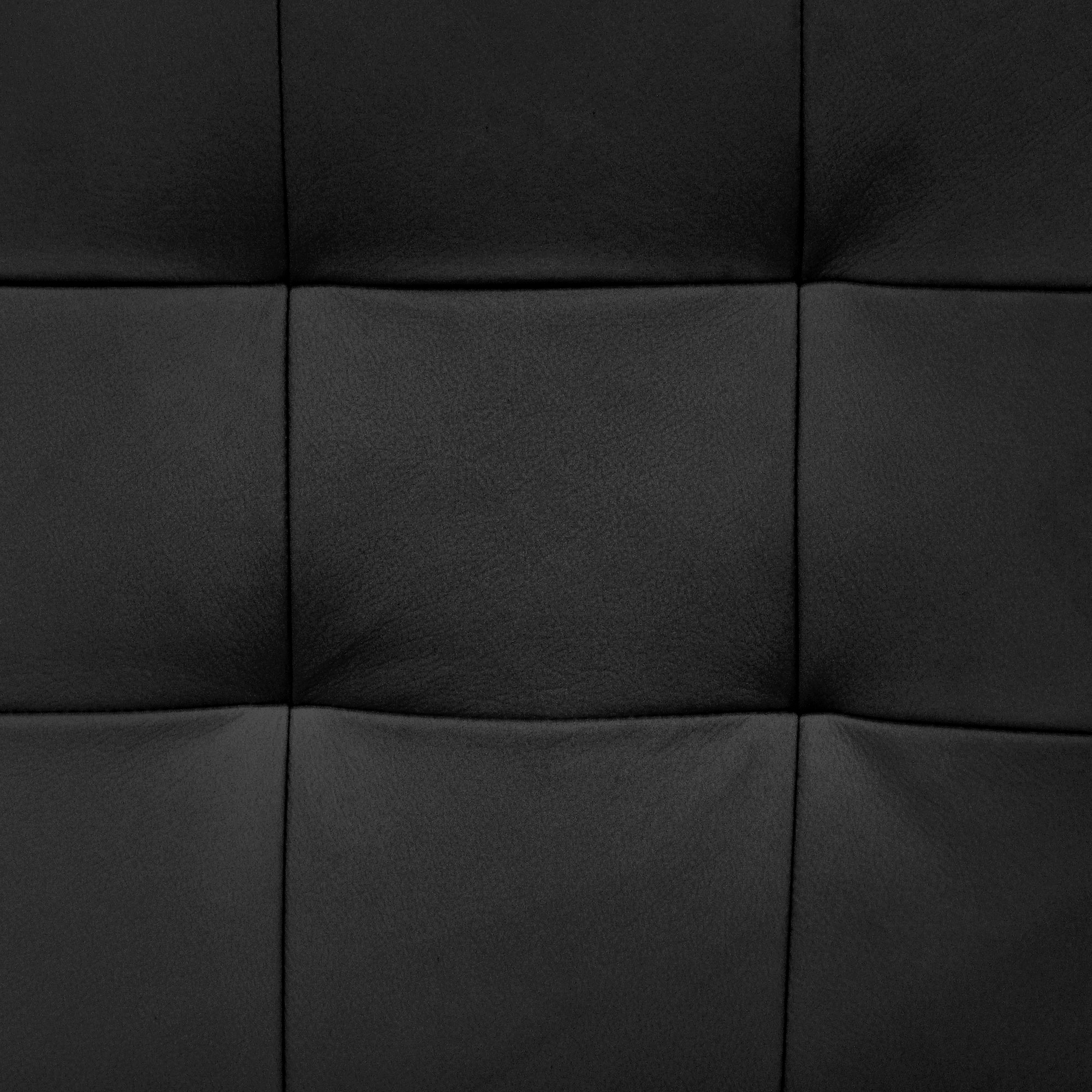 фото Диван фс нубия натуральная кожа черный реверсивный угол 230x152x86