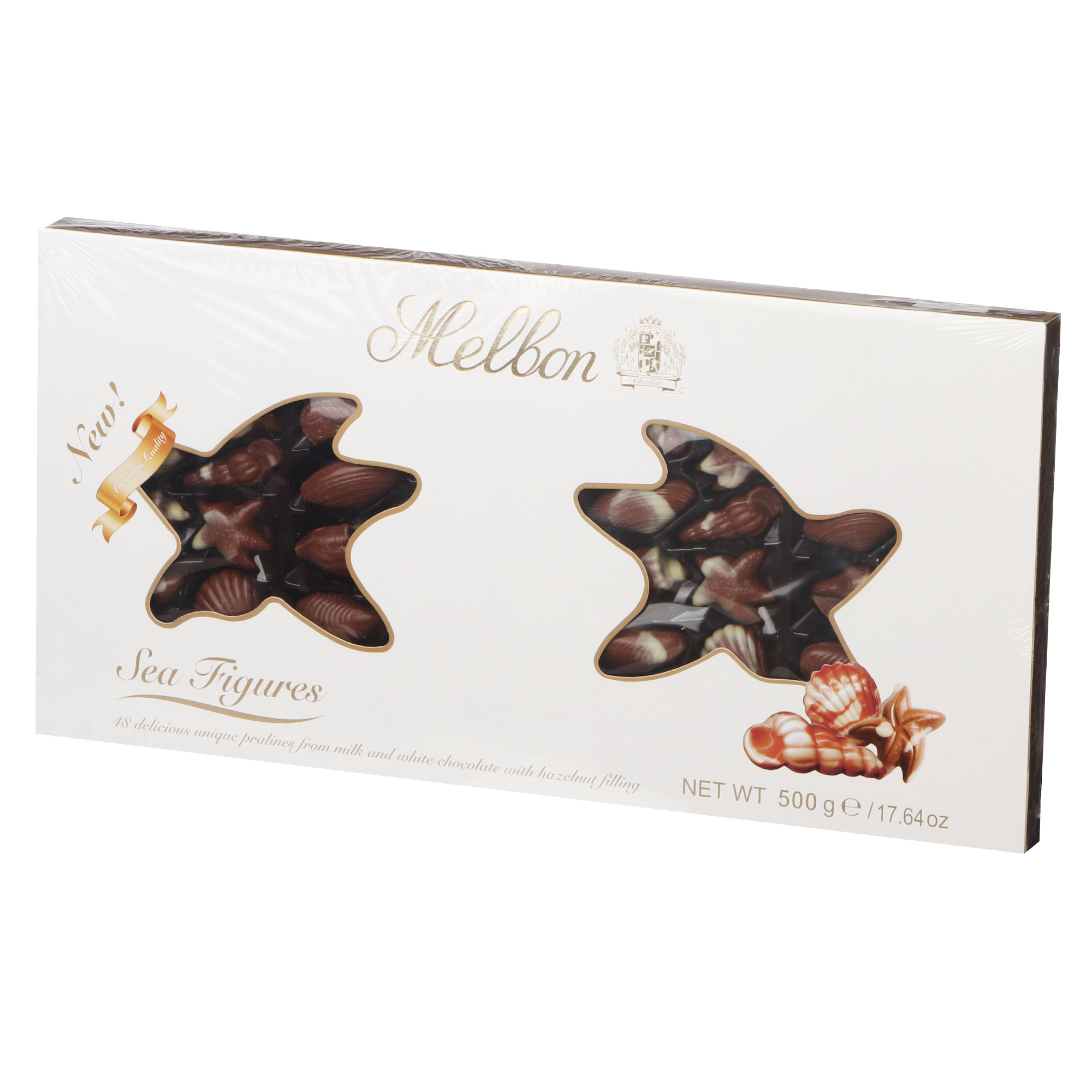 Конфеты шоколадные Melbon морские фигуры 500 г