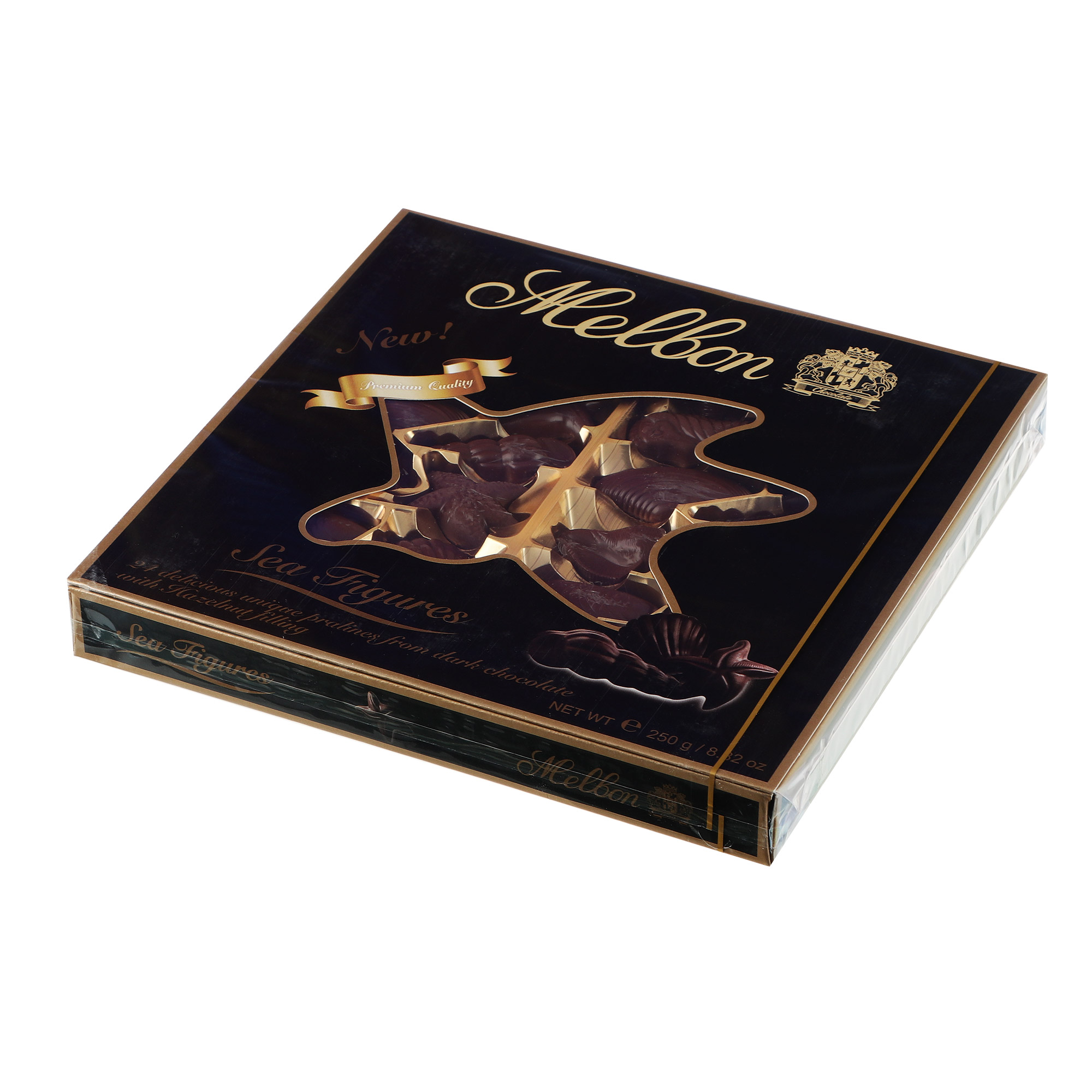 Конфеты Melbon Морские фигуры из темного шоколада 250 г