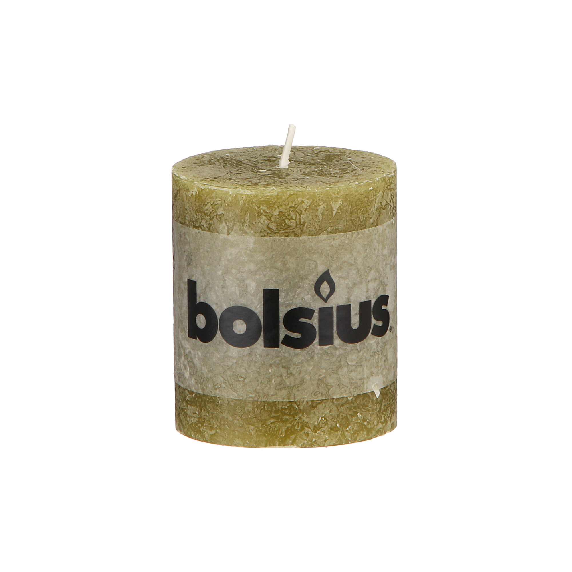 фото Свеча bolsius rustic 80/68 оливковая