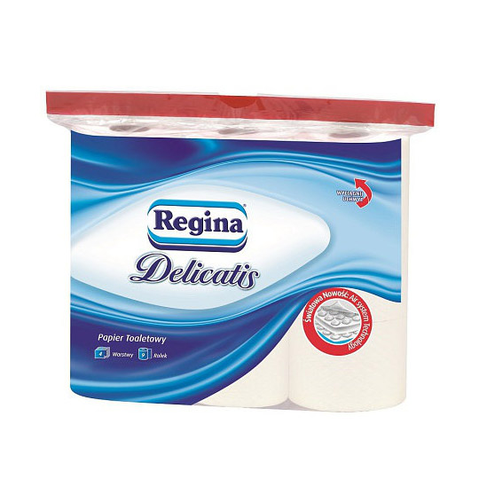 Бумага туалетная Regina Деликатис белая 4 слоя 9 рулонов