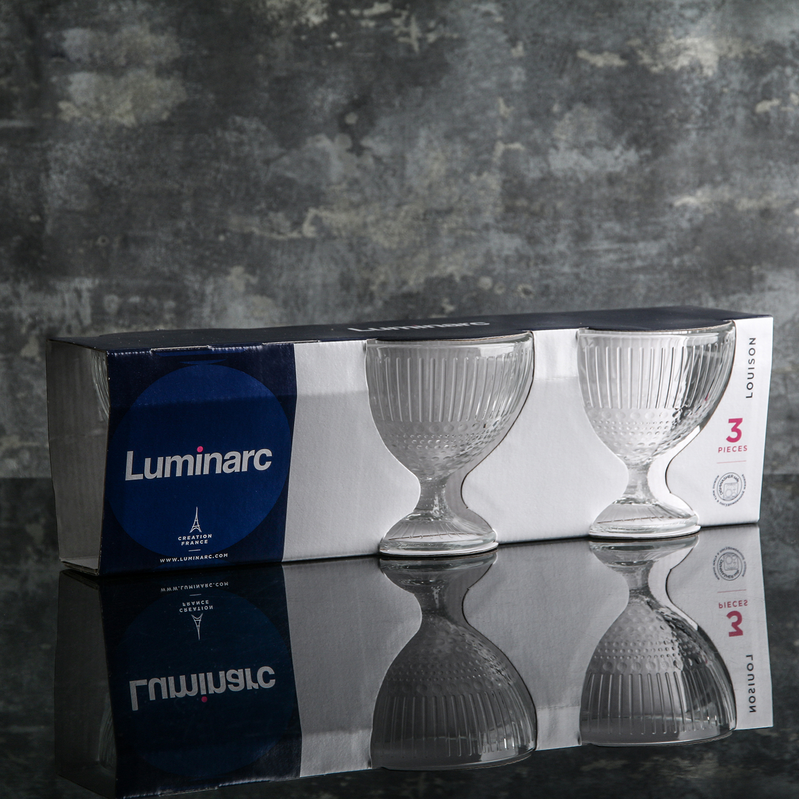 Набор креманок Luminarc Louison 300 мл 3 шт, цвет прозрачный - фото 3