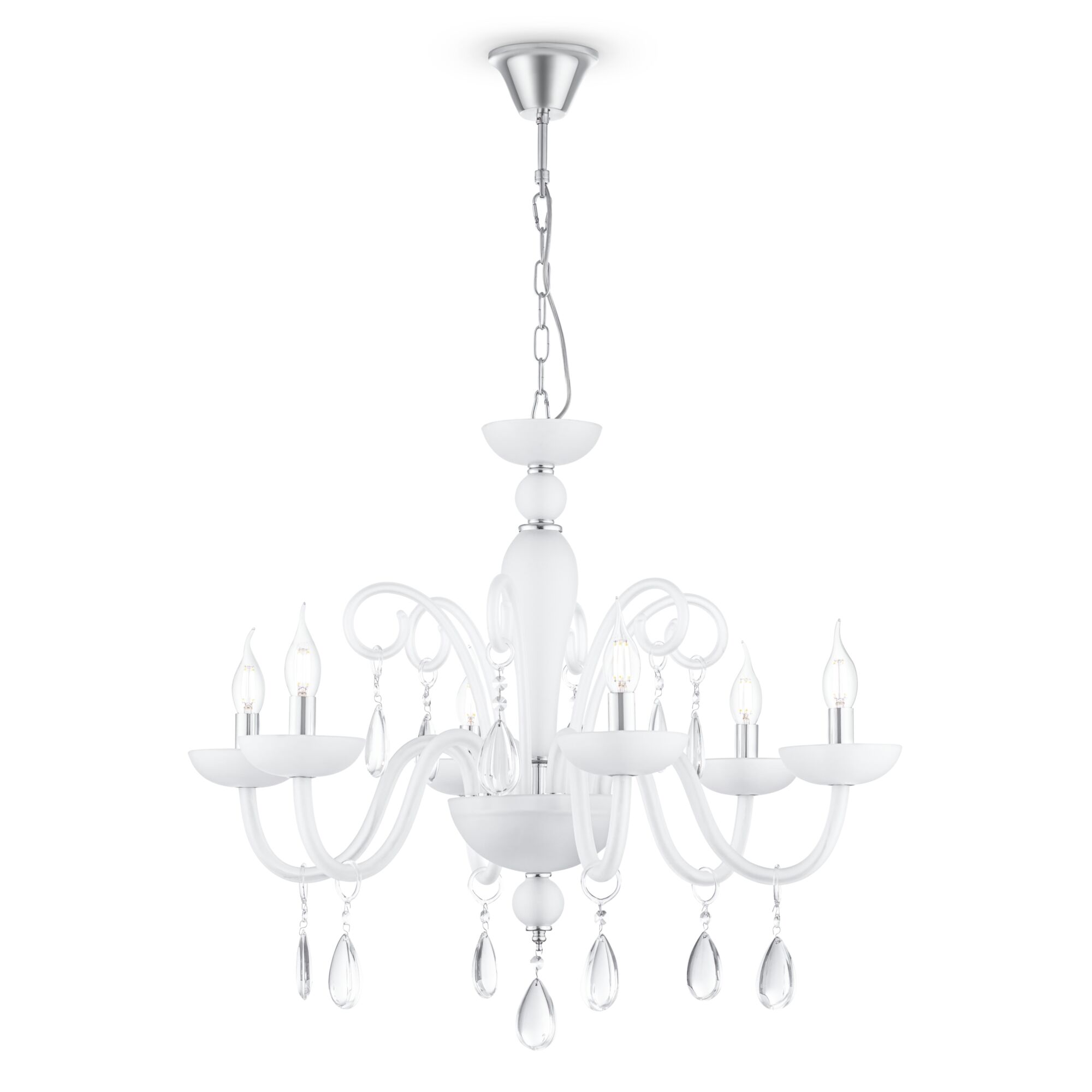 фото Люстра maytoni dia011pl-06w матовый белый 6хe14х40w