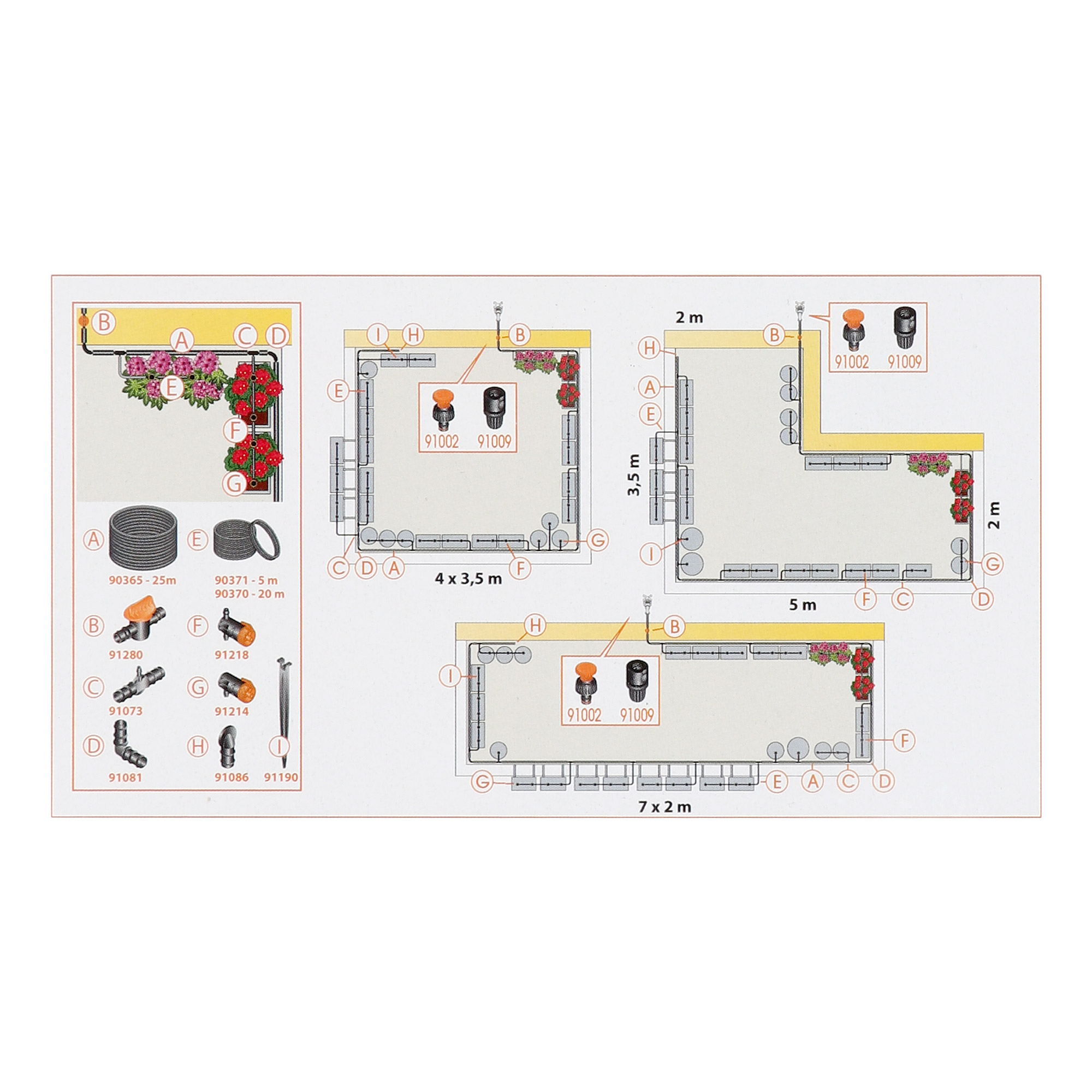 фото Набор для капельного полива claber terrazo kit