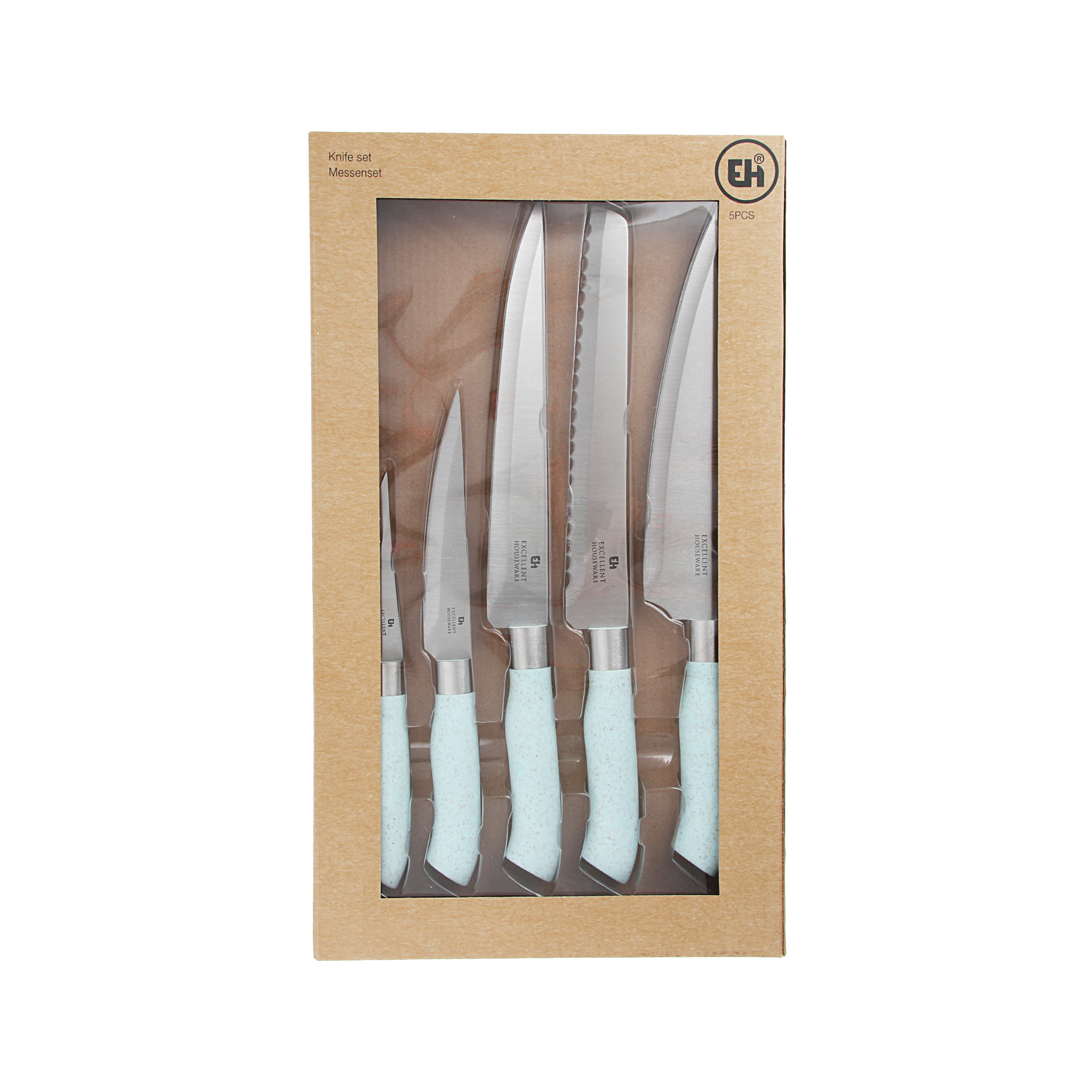 Набор кухонных ножей Koopman tableware 5 шт, цвет хром - фото 2