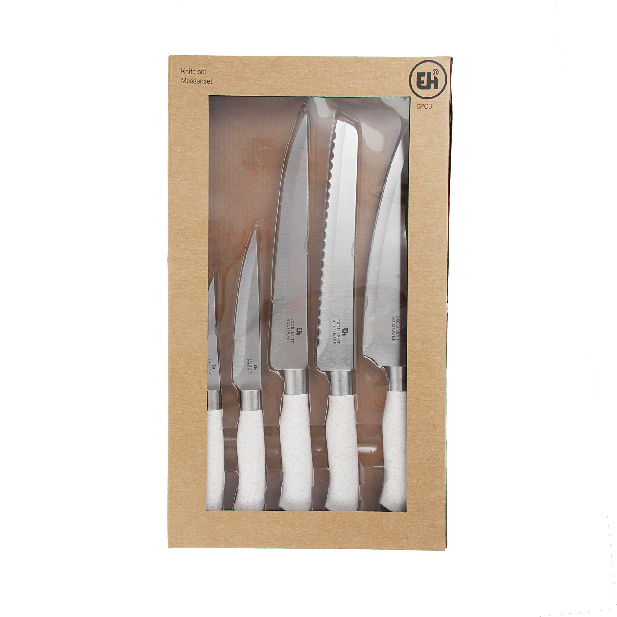 Набор кухонных ножей Koopman tableware 5 шт, цвет хром - фото 4