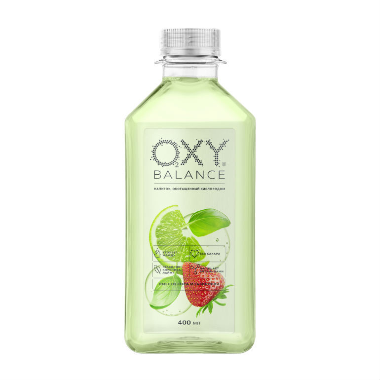 Напиток Oxy Balance Базилик, клубника, лайм 400 мл