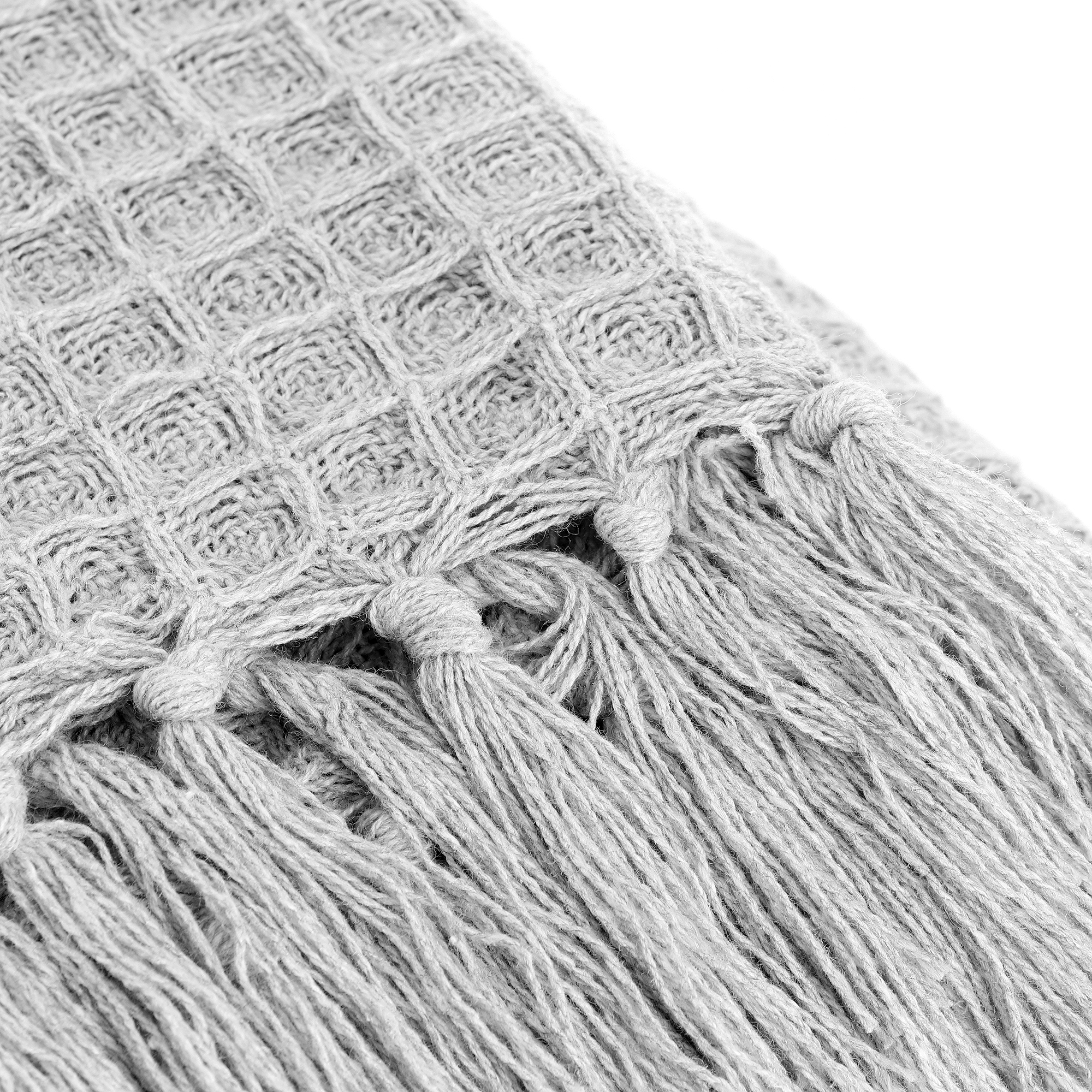 Плед вафельный Homelines textiles solid 140x200cm grey, цвет серый - фото 3