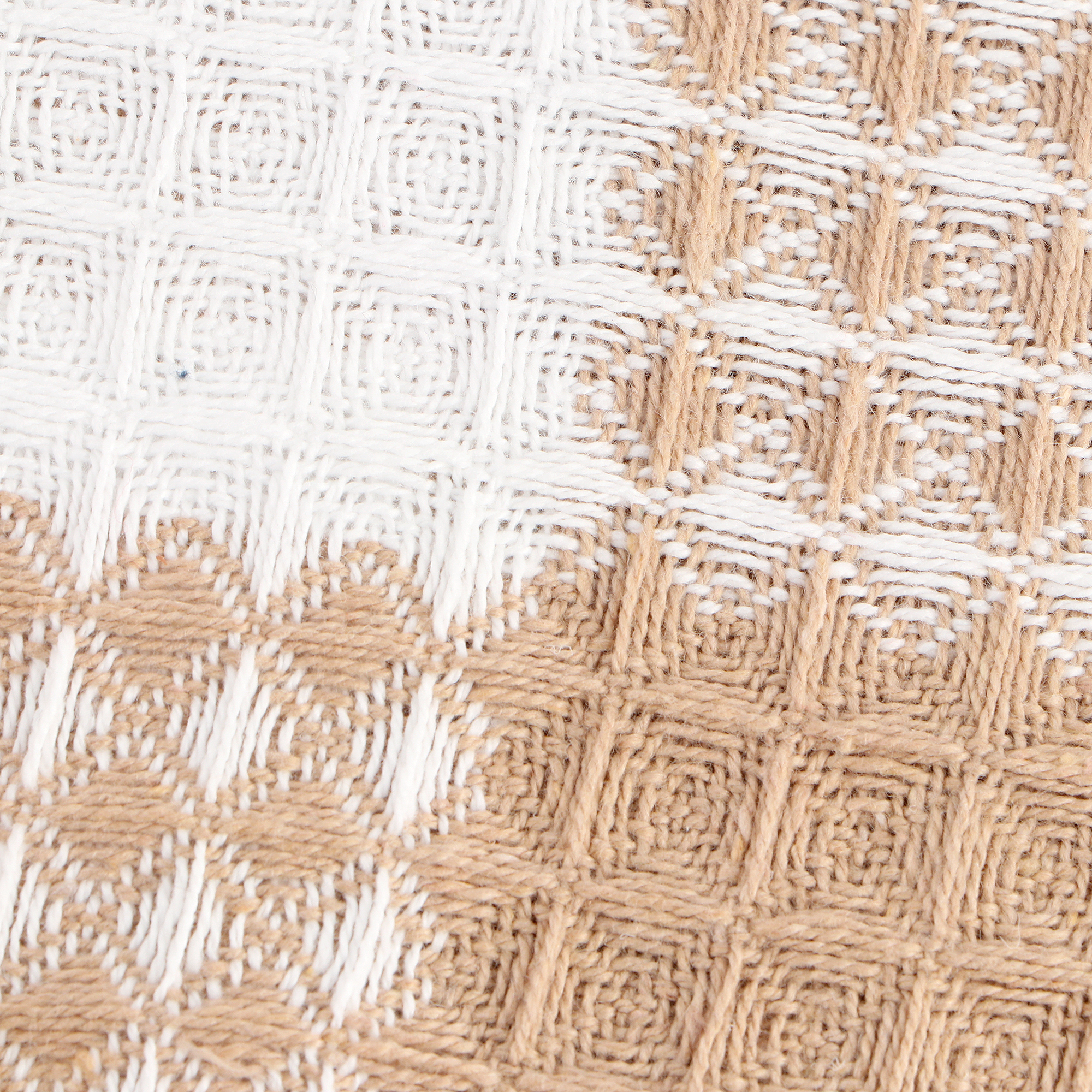 Плед вафельный Homelines textiles check 140x200cm brown, цвет коричневый - фото 2